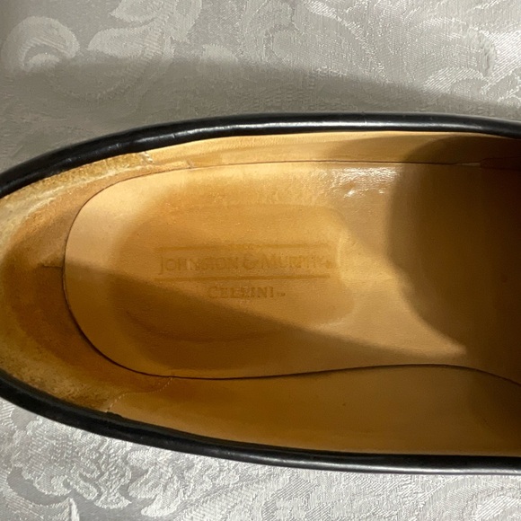 Johnston Murphy Loafers Mens 12 M Tassels Black Suede &Leather Cellini Italy - Picture 6 of 7